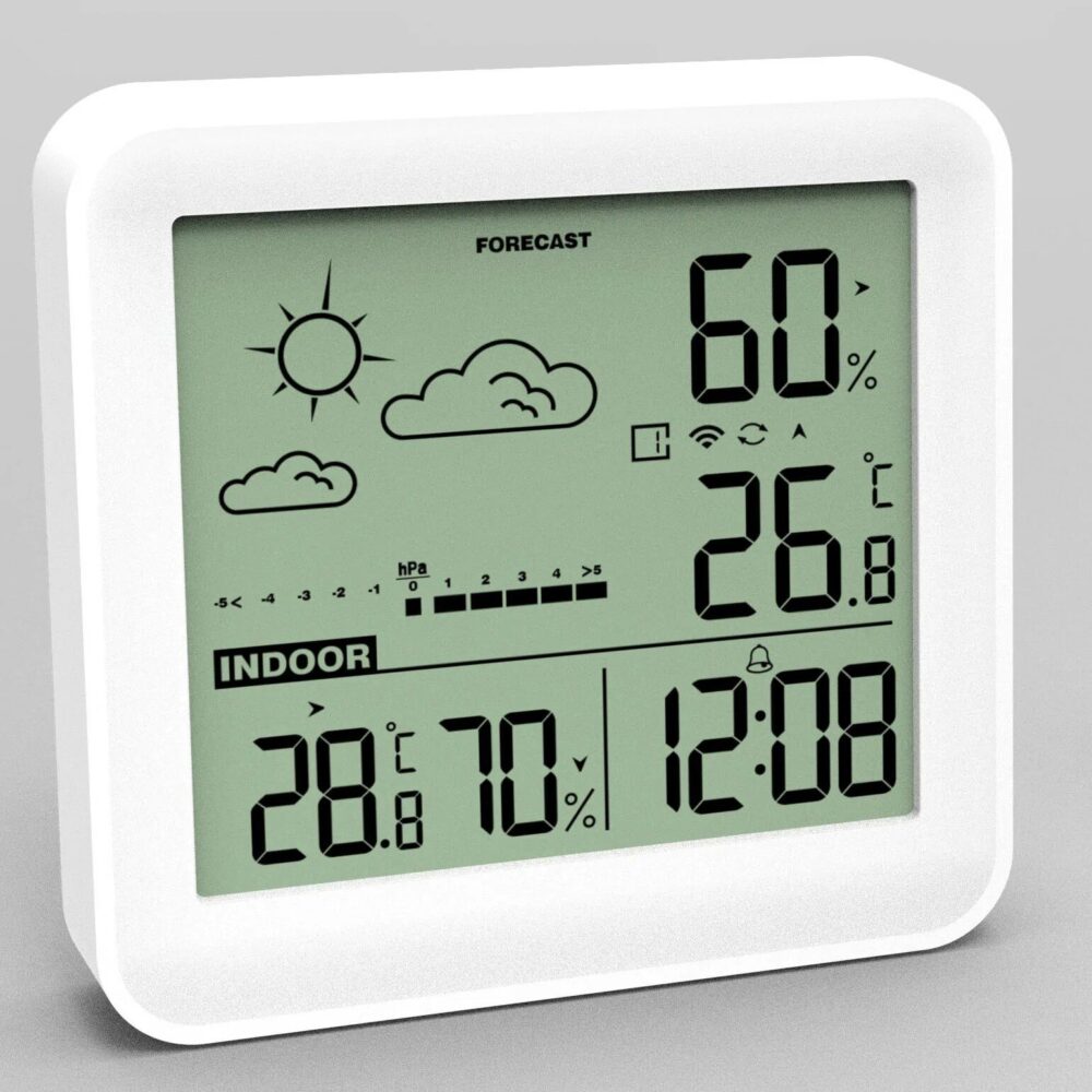 PREGO Langaton sääasema sisä- ja ulkolämpömittarilla